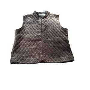 Chicos Brown Quilted Vest